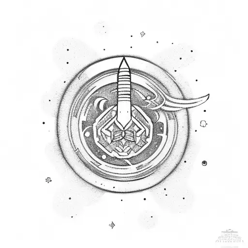 An Astronaut Holding A Samurai Sword