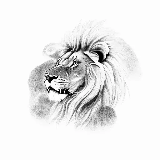 Walking Lion In The Sky