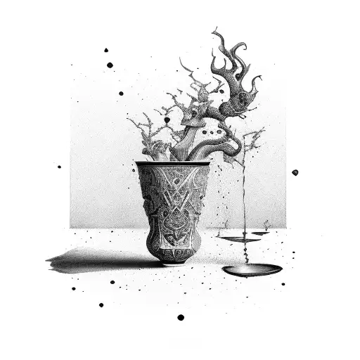 Broken Vase Pouring Out