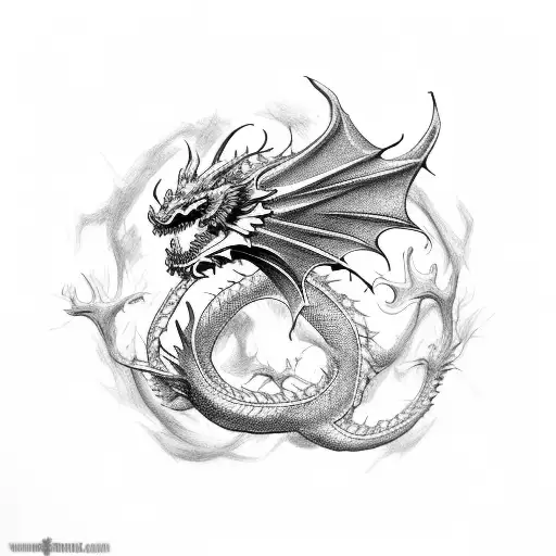 Dragon Preto E Vermelho