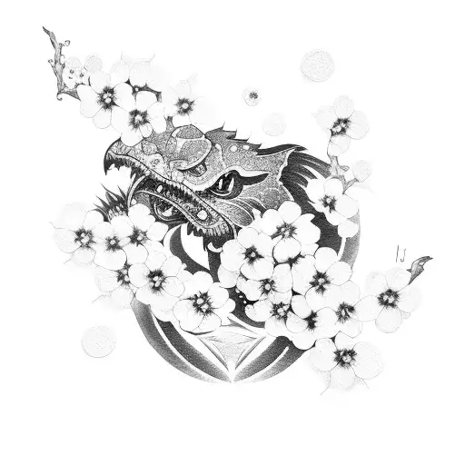 Katana With Cherry Blossoms