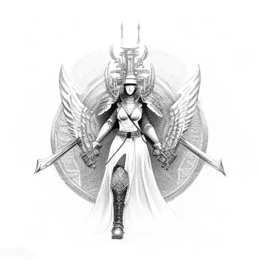 Heavenly Valkyrie Protecting The Digital Realm