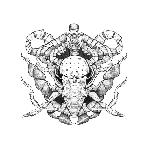 Scorpion With Rose And With Motorcycle