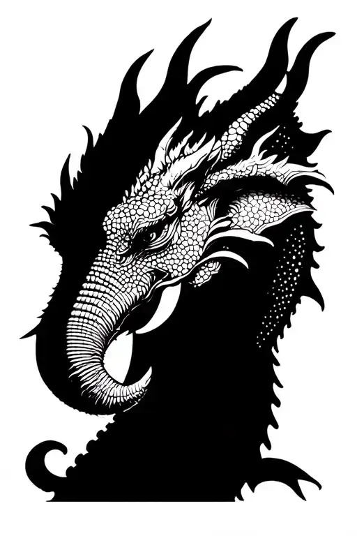 Half Dragon Half Elephant Head