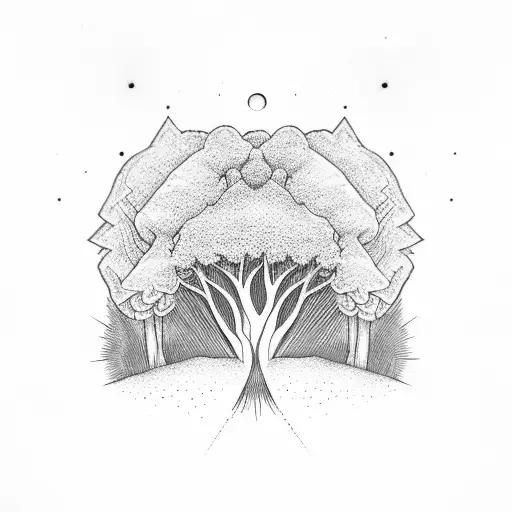 Two Trees With A Single Crown