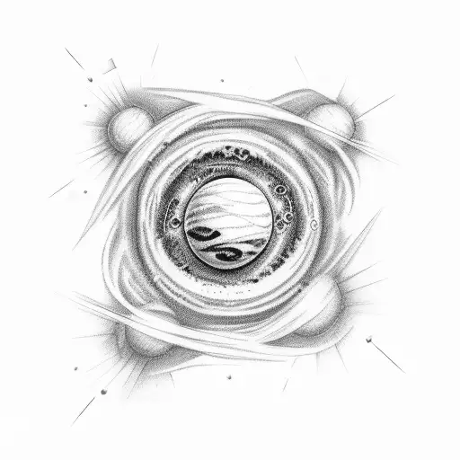 Black Hole With Broken Planet