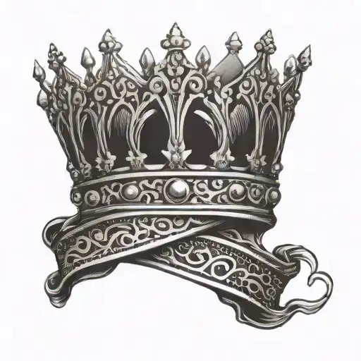 King And Queen Crown With Heart