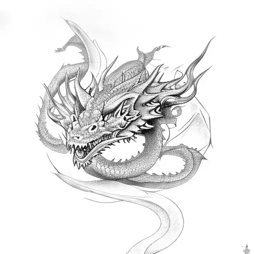 A Dragon Wrapped Around The Forearms