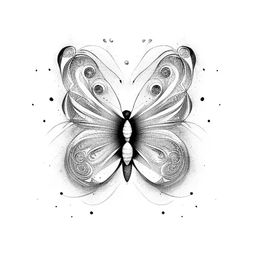 Butterfly Abstract Black
