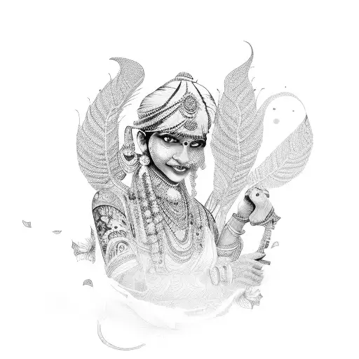 Indian Grandama And Girl