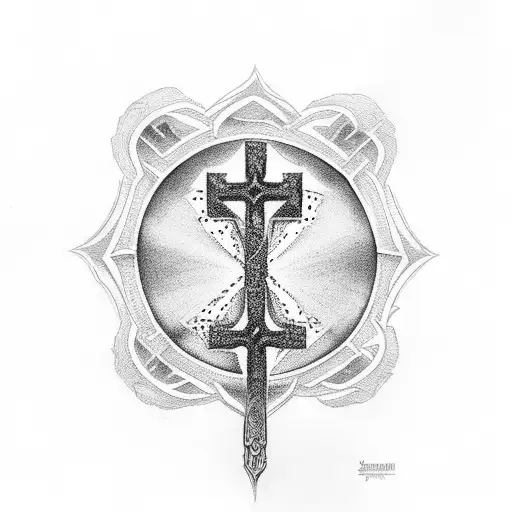 Christian Cross With Date