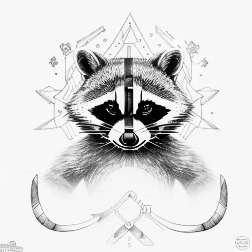 Raccoon As A Spartan Warrior