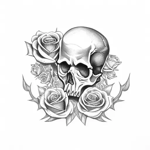 Skull And Roses