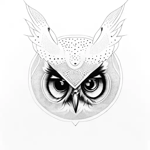 Lady With Owl Also Eye In Triangle