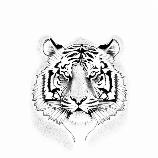 Tiger Full Body In Flames