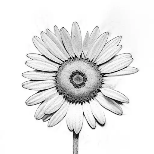 Small Daisy With The Name Mom Written Through The Stem