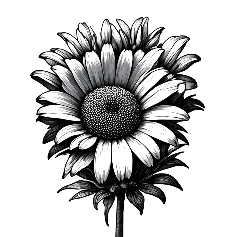 Daisy And Delphinium Flower Emerging