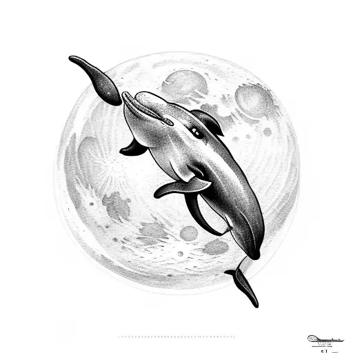 Dolphin At The Moon
