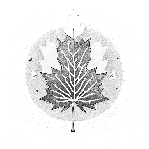 A Trail Winding Through A Canadian Maple Leaf Forest With A Silhouette Of A Dog Hiking Alongside