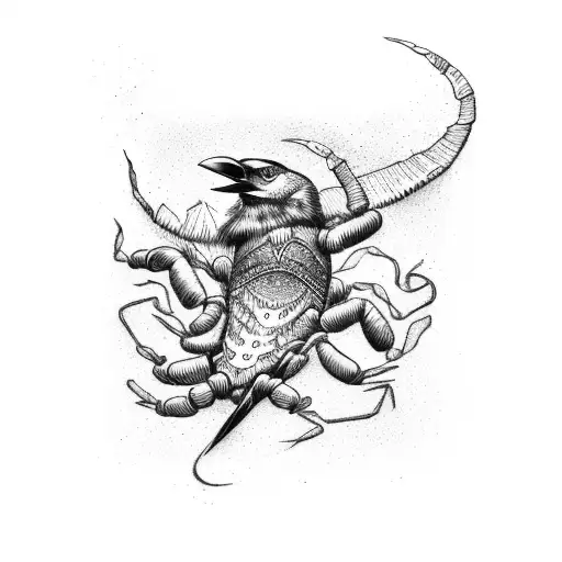 Crow And Scorpion