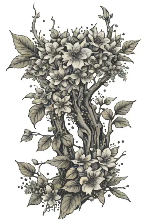 May And August Birth Flower Tree Branches