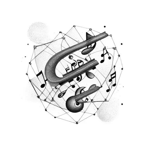 A Galaxy Composed Of Musical Notes And Instruments