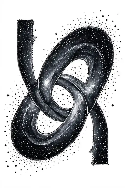 Infinite Symbol With Black Galaxy