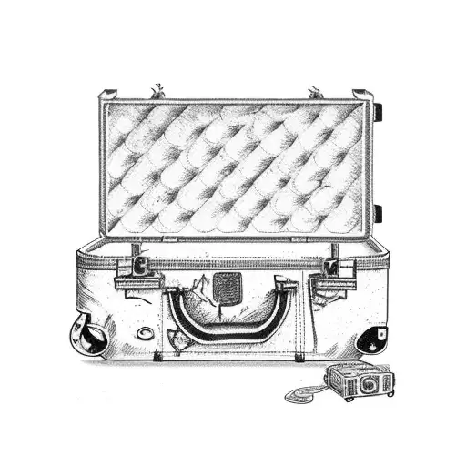 A Vintage Suitcase With Travel Stickers Of All The Places You've Been