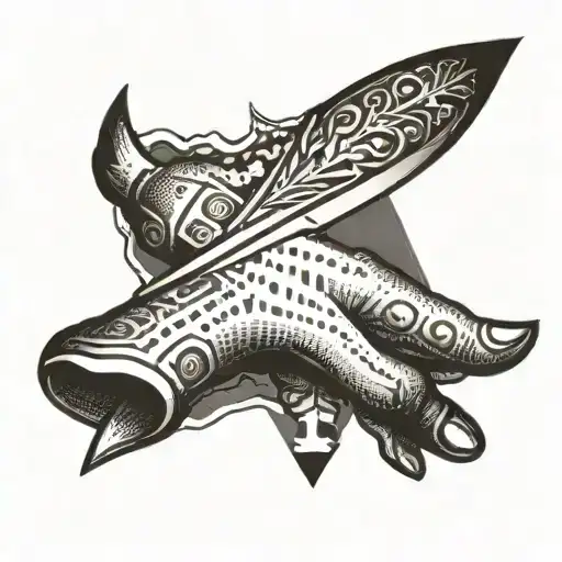 Hand Stabbed With Dagger With Vibes Wrapped Around It