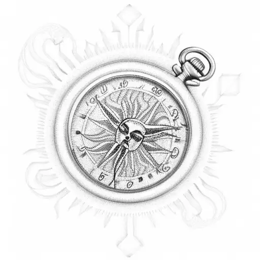 Sun Shining On Pocket Watch