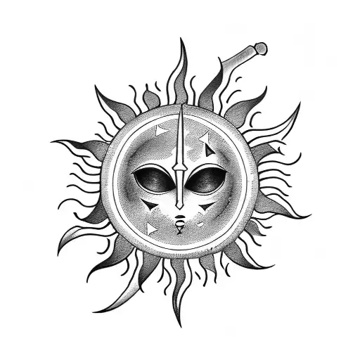 Sun With Sword No Face