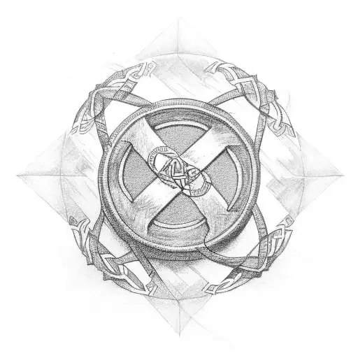 Roman Numeral Anniversary Date Surrounded By Celtic Knot Border