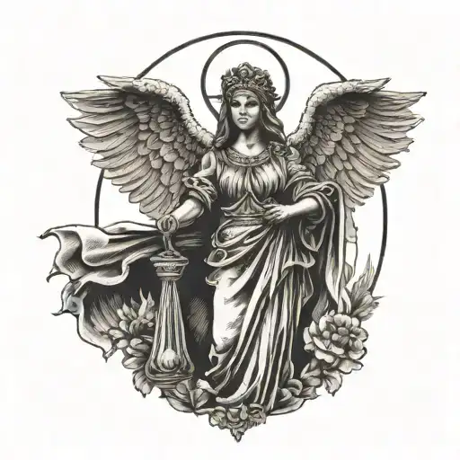 Lady Justice With Ruined Wings Tarot Card The Fool