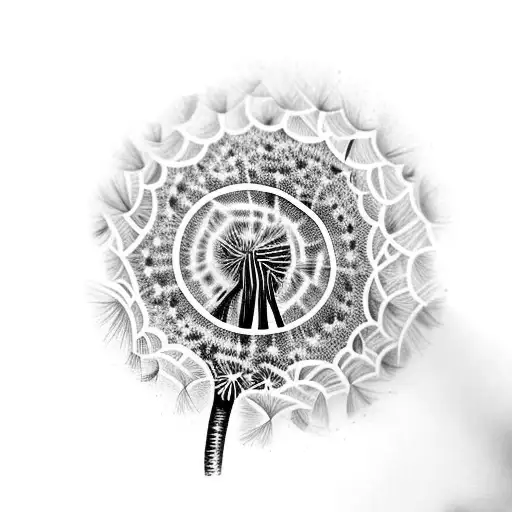 Dandelion In Wind Forming Leter L