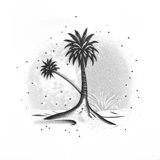 Palm Tree In Snow