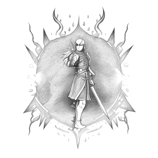 Fire Coming Out Of A Sword