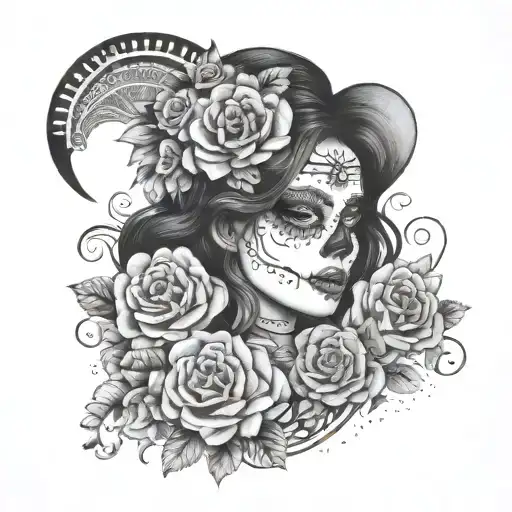 Incorporate Elements Of Traditional Mexican Folk Art Into A Day Of The Dead Girl