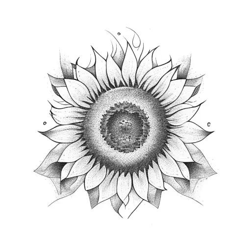 Sunflower With The Name Hazel Mae In Script