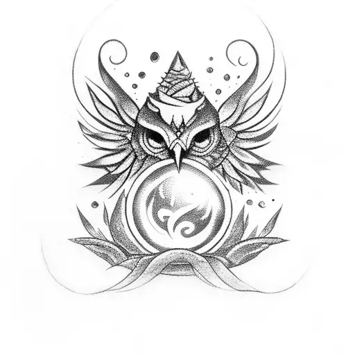 Fenix Coming Out From Inside Of A Hourglass