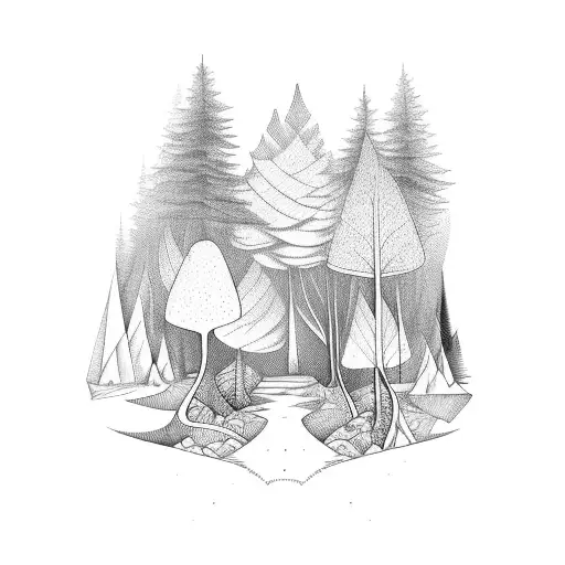 Forest Inside Of Triangle