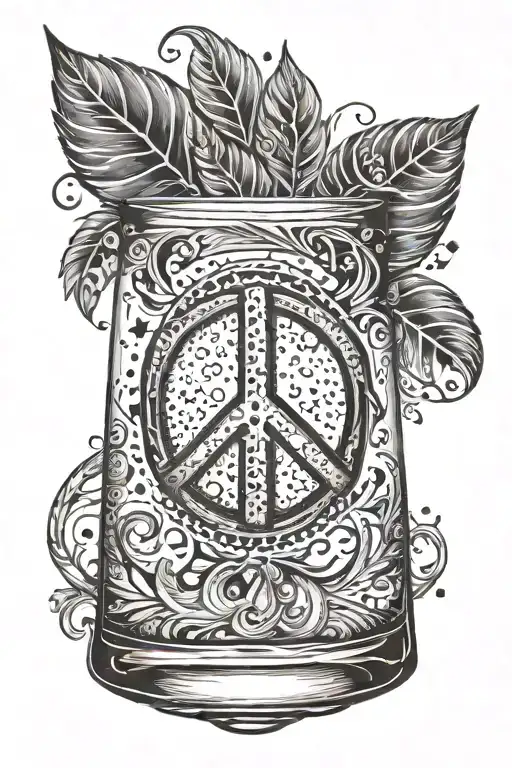 Whiskey Glass Peace And Music Inspired Design