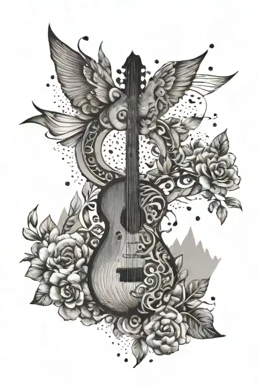 Music Peace And Mountain Inspired Design