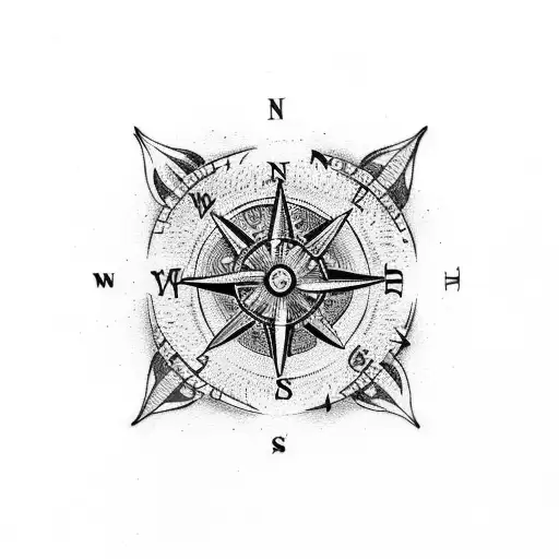 Viking Compass With Nature