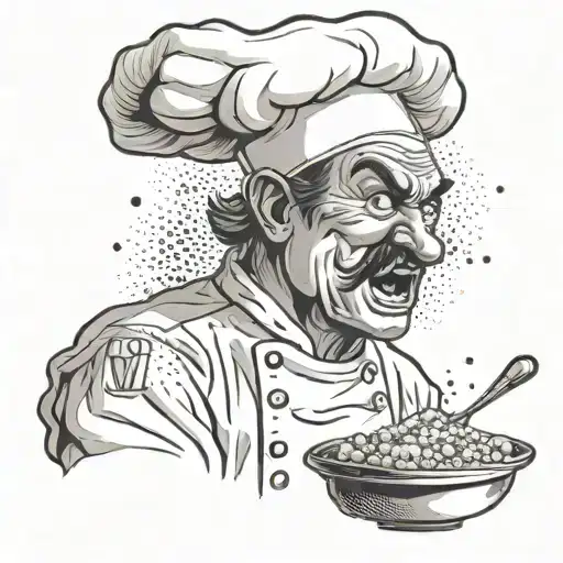 An Angry Chef Cooking With Intense Passion And Motivation