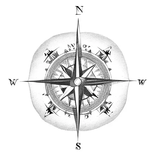 Compass With Bow And Arrow Overlayed
