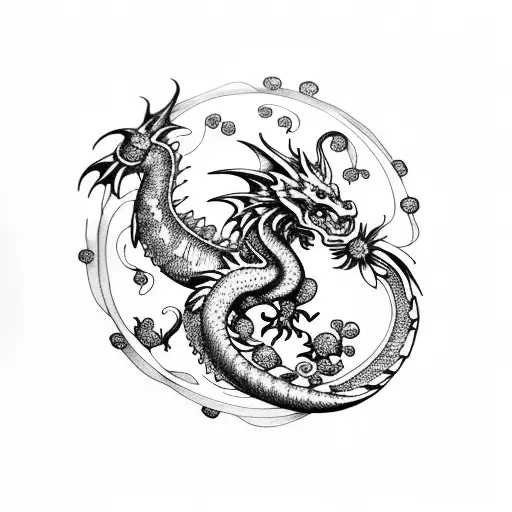 Dragon Hacku Con Flores