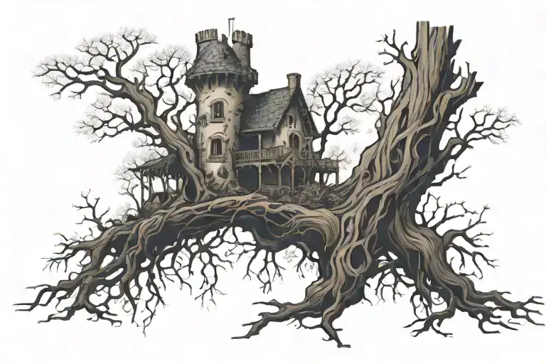Dead Poison Tree Growing Around Lil Peeps Castle Surrounded