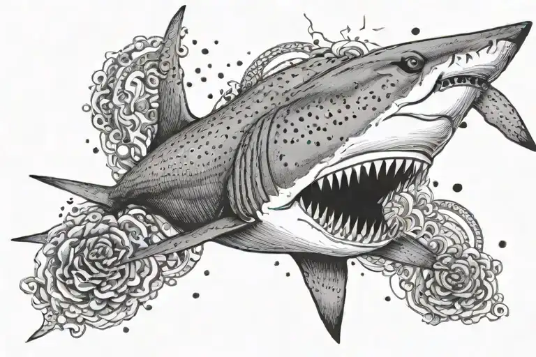 Shark On Arm Tattoo Design