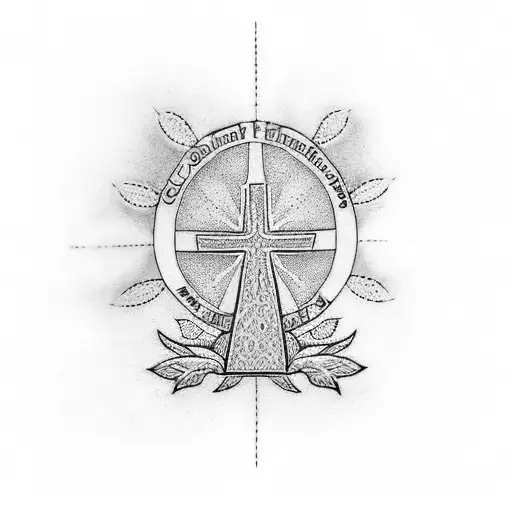 A Dotwork Representation Of A Family Tree With Subtle References To The Catholic Church