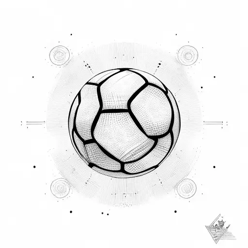 Soccer Ball With Musical Staff And Notes